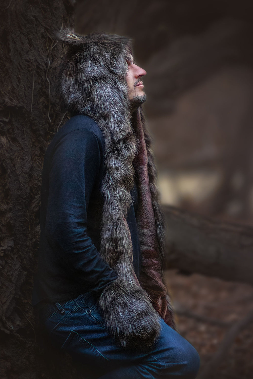 Adult Bear Hood - Faux Fur