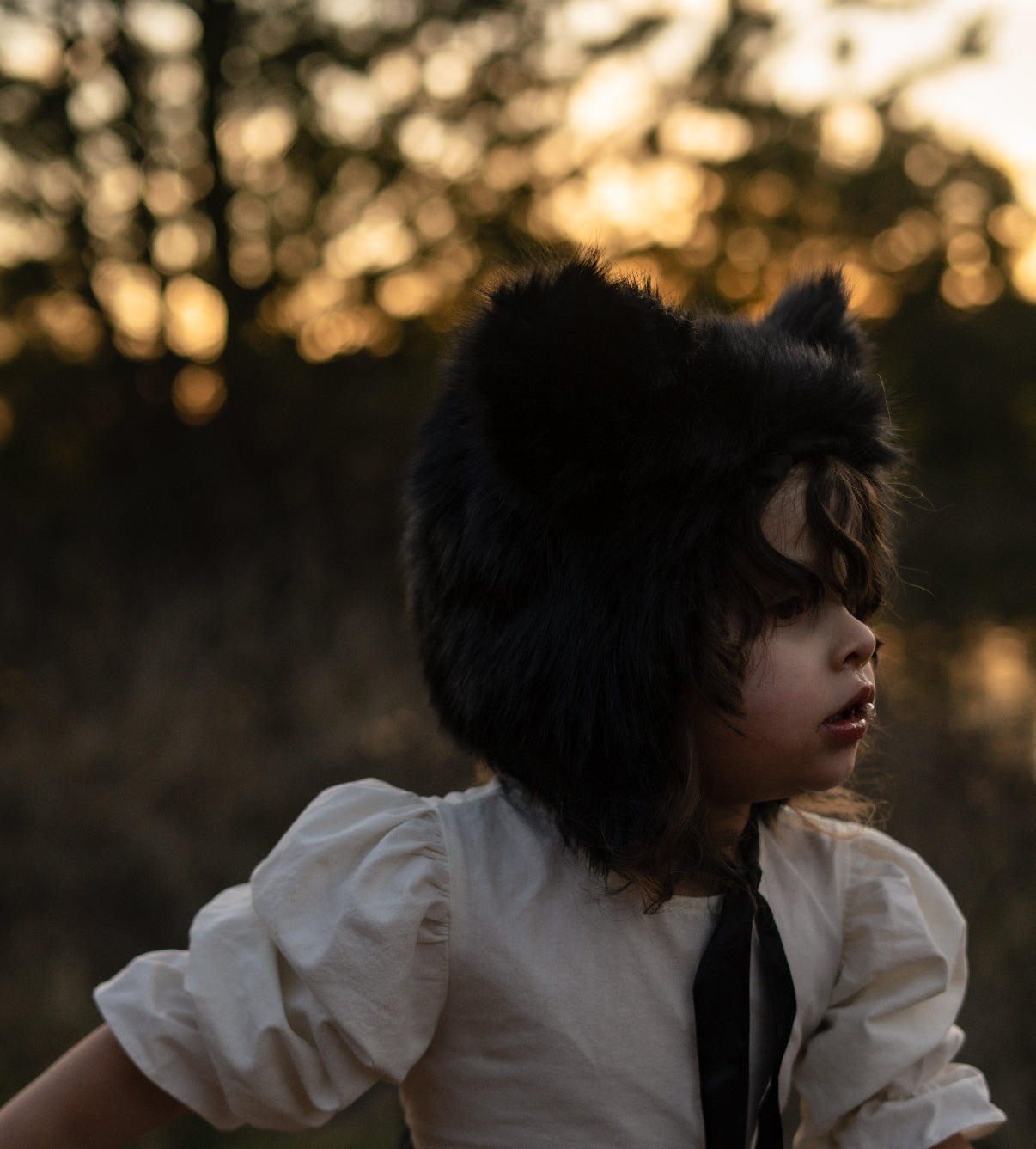 
                  
                    Black Cat Bonnet - Faux fur
                  
                